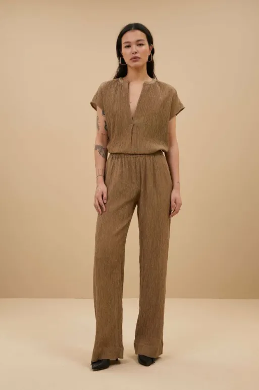 By bar Trousers*amie lurex pants | gold