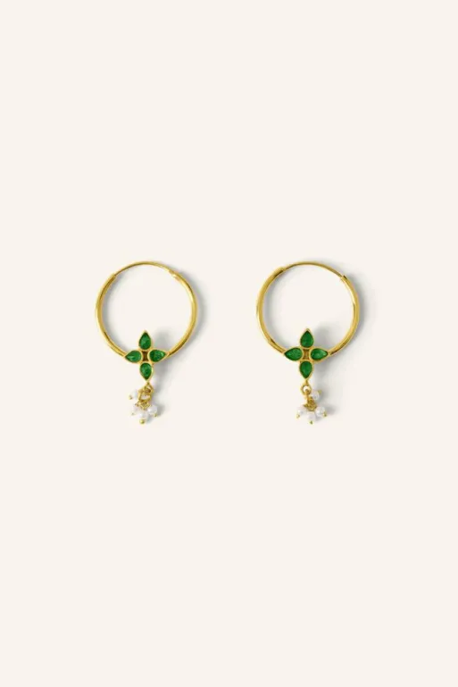 By bar Earrings*asha earring | green