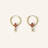 By bar Earrings*asha earring | ruby