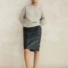 By bar Skirts*basic leather skirt | black