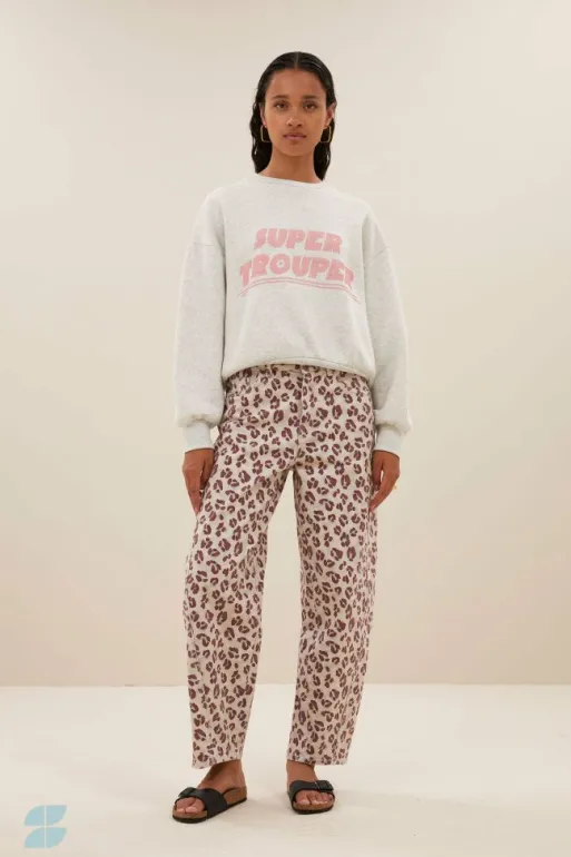 By bar Jeans | Trousers*begum pink cheetah pants | pink cheetah print