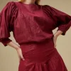 By bar Skirts*belle metallic skirt | grenache