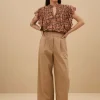 By bar Trousers*benji poplin pants | camel