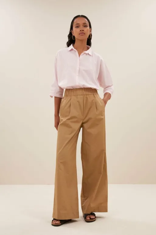 By bar Trousers*benji poplin pants | camel