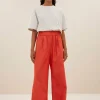 By bar Trousers*benji twill pants | poppy red