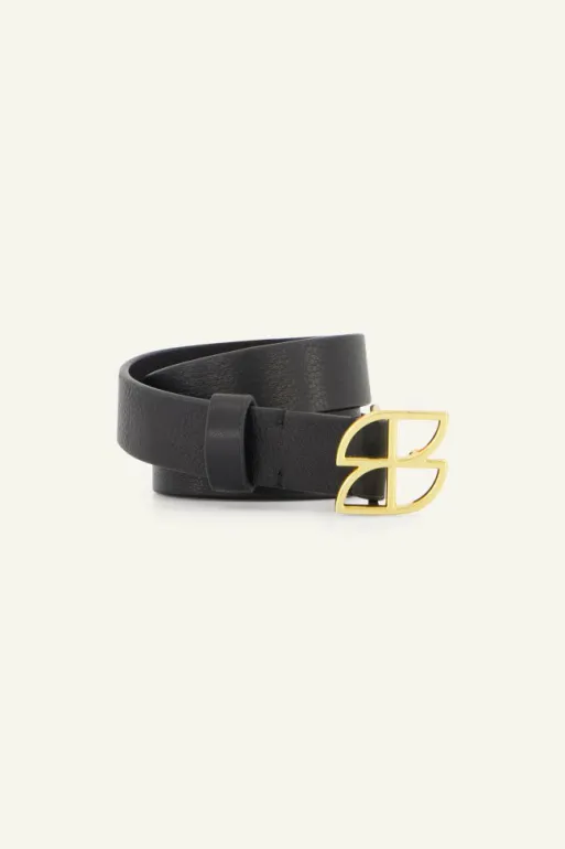 By bar Belts*buckle logo belt | black