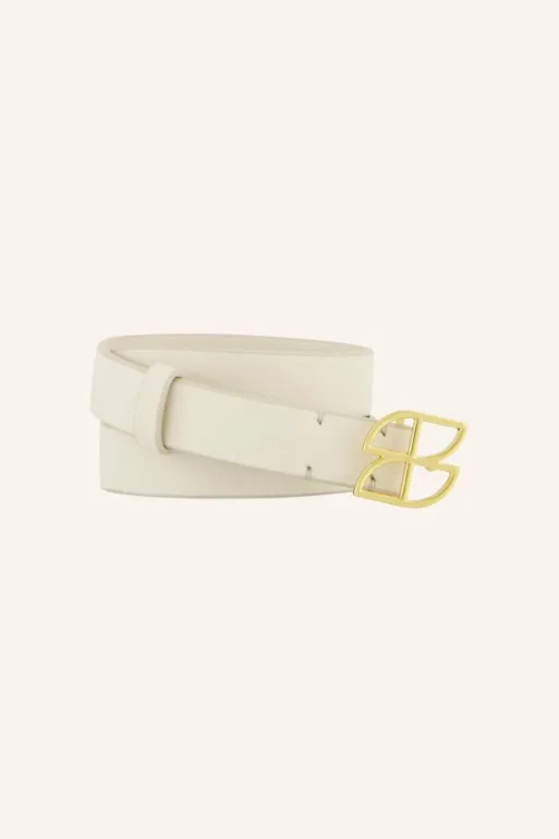 By bar Belts*buckle logo belt | pearl