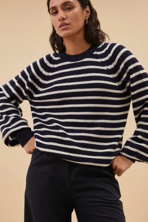 By bar Pullovers*duccio stripe pullover | midnight