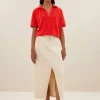 By bar Skirts*elba twill skirt | raw white