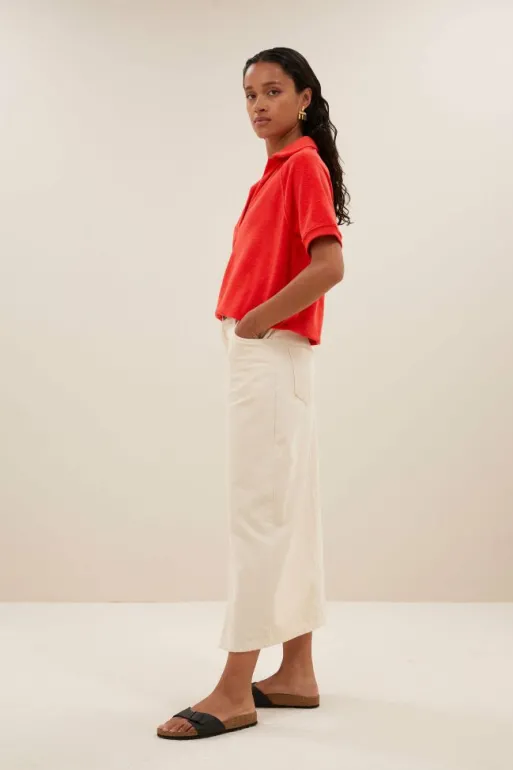 By bar Skirts*elba twill skirt | raw white