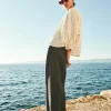 By bar Trousers*eli linen pants | midnight