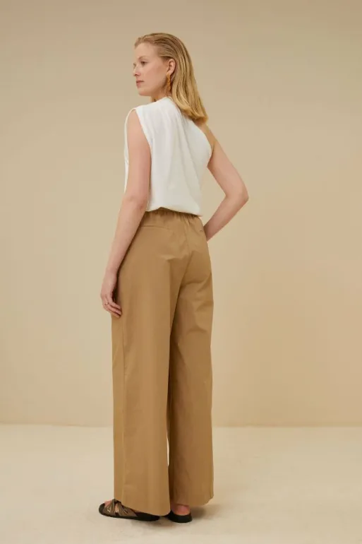 By bar Trousers*eli poplin pant | camel