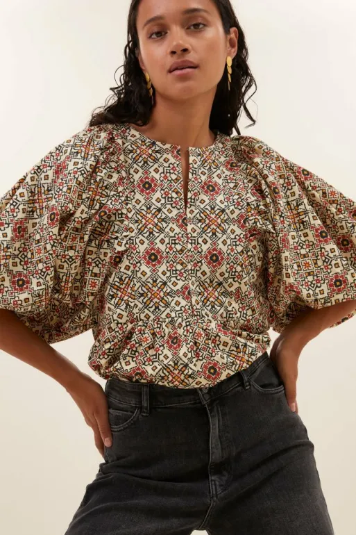 By bar Blouses*gabie rohin blouse | rohin print