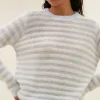 By bar Pullovers*gwen thin stripe pullover | blue thin stripe