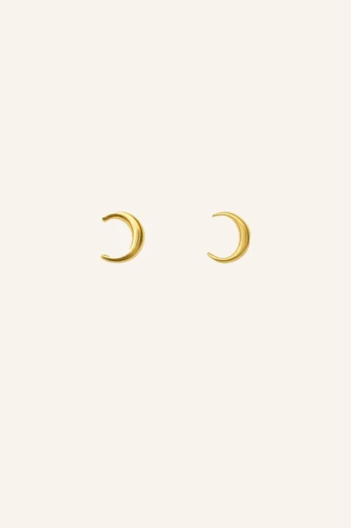 By bar Earrings*half moon earring | gold