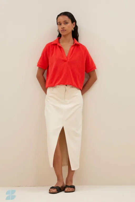 By bar Tops & Shirts*harper slub top | poppy red