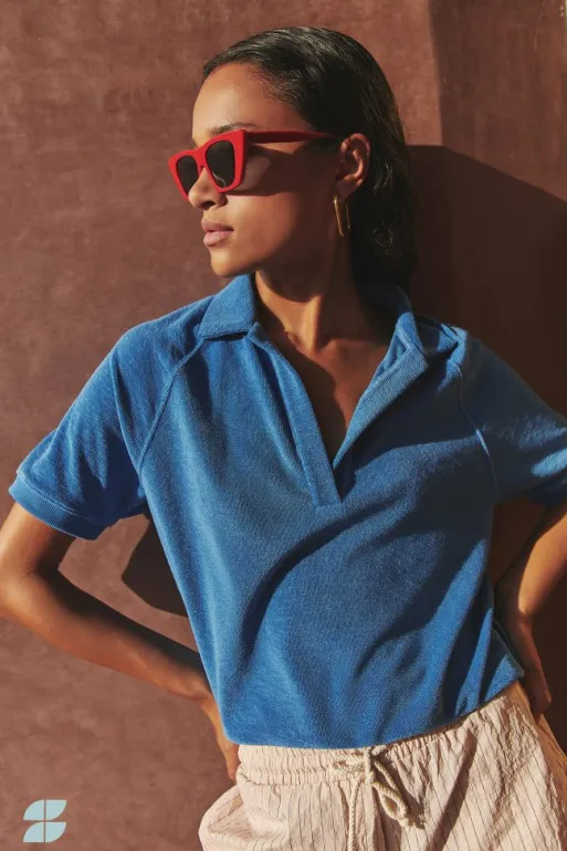 By bar Tops & Shirts*harper slub top | queens blue