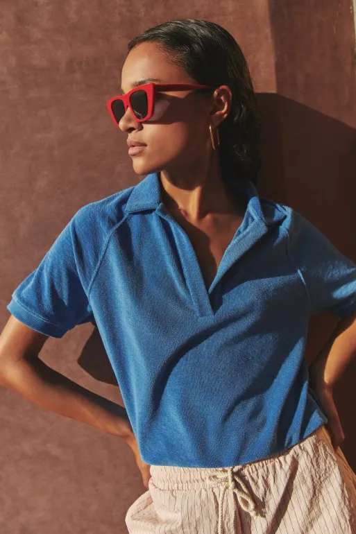 By bar Tops & Shirts*harper slub top | queens blue