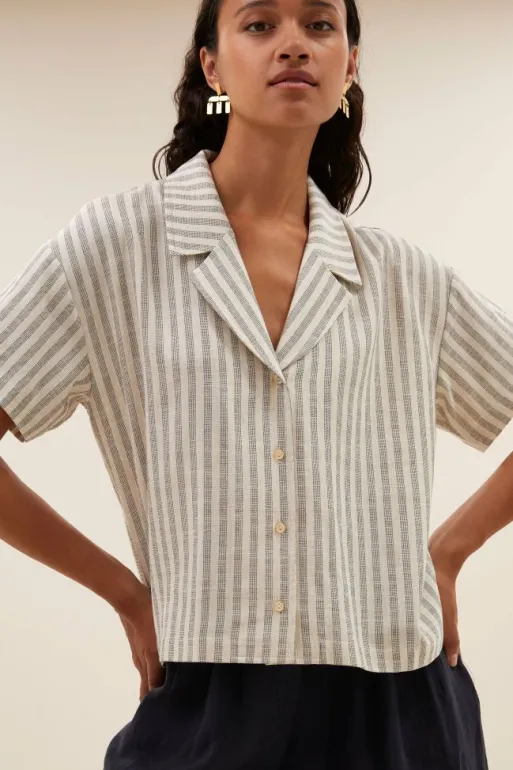 By bar Blouses*jake marine blouse | marine stripe