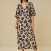 By bar Dresses*juta cheetah dress | cheetas print