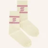 By bar Socks*logo sparkle socks | ash rose