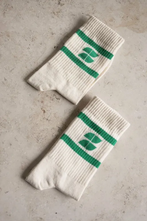 By bar Socks*logo uni socks | spring green