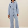 By bar Jumpsuits*louise denim suit | light denim