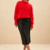 By bar Skirts*luca sequin skirt | black