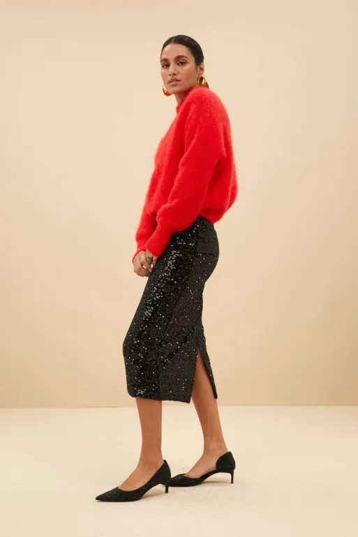 By bar Skirts*luca sequin skirt | black