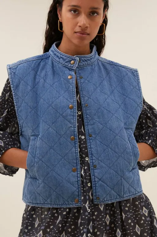 By bar Jackets*mave denim sleeveless jacket | denim