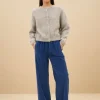 By bar Trousers*mees cord pants | bright oil blue