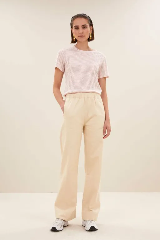 By bar Trousers*mees twill pant | grain