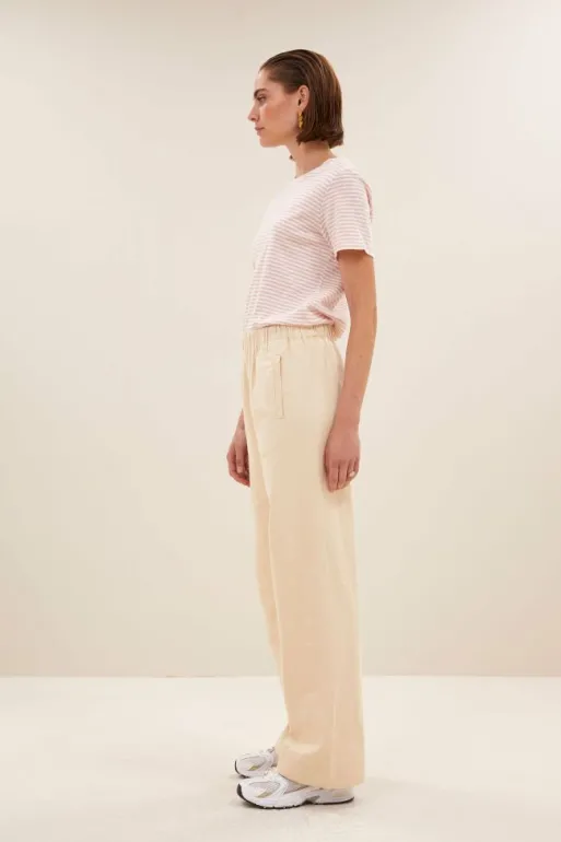 By bar Trousers*mees twill pant | grain