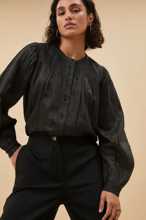 By bar Blouses*meggie lurex blouse | midnight