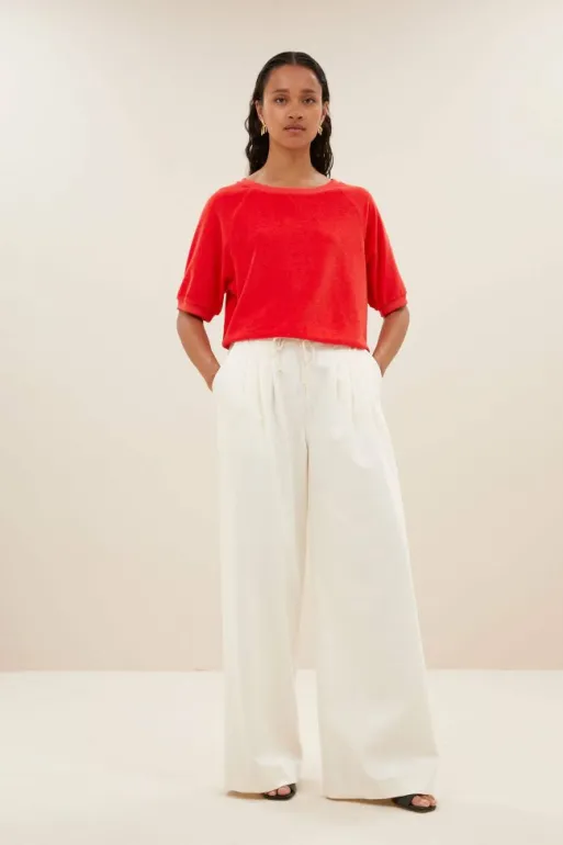 By bar Tops & Shirts*neva slub top | poppy red