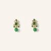 By bar Earrings*nila earring | green