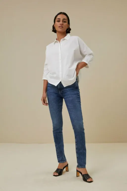 By bar Blouses*norel poplin blouse | white