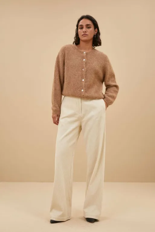 By bar Trousers*odin cord pants | sand shell