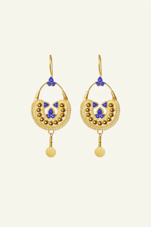 By bar Earrings*PD ART EARRING | blue