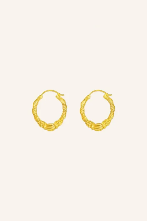 By bar Earrings*PD art hoop earring small | gold