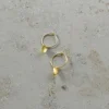 By bar Earrings*PD leave hoop earring | gold