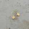 By bar Earrings*PD maria round earring | gold