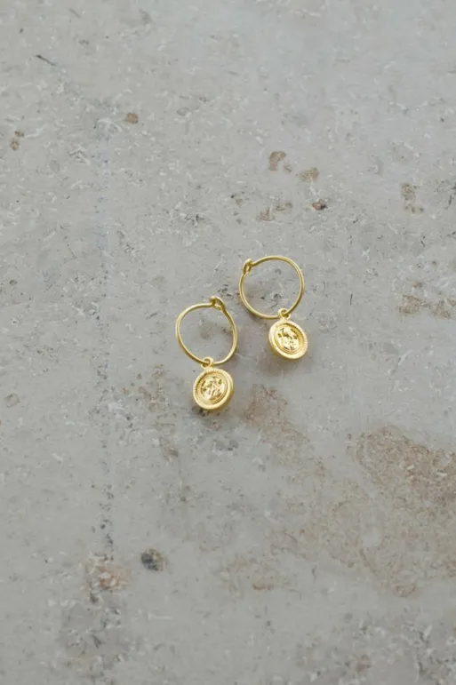 By bar Earrings*PD maria round earring | gold