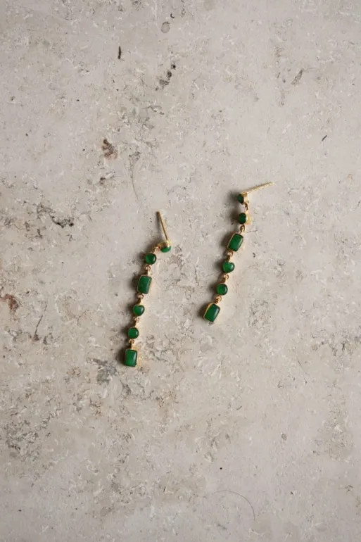 By bar Earrings*pd nolan earring | emerald