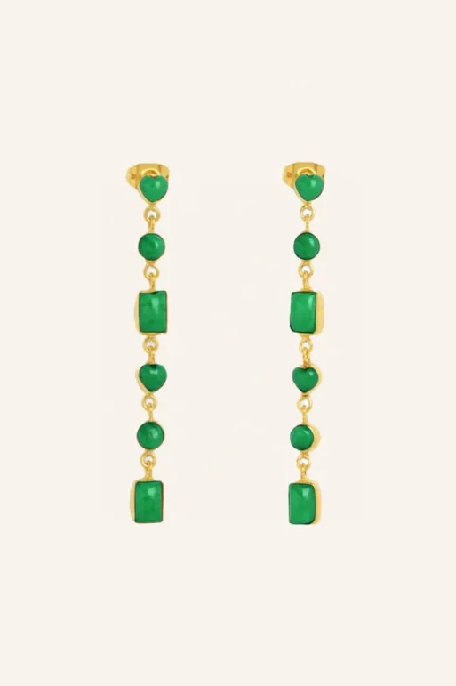 By bar Earrings*pd nolan earring | emerald