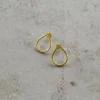 By bar Earrings*pd tear | gold