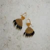 By bar Earrings*ravi earring | black