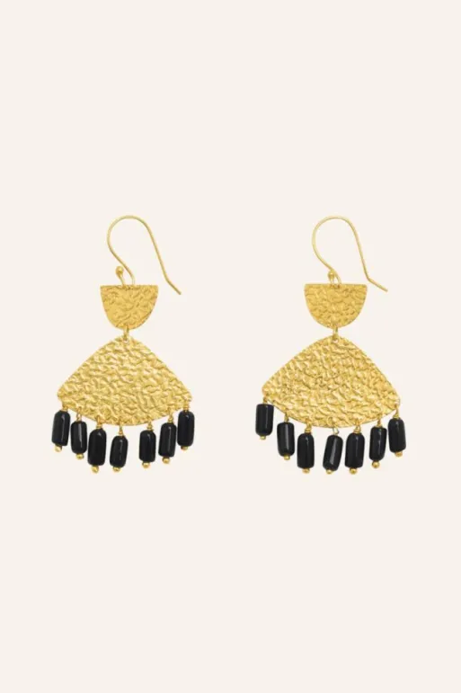 By bar Earrings*ravi earring | black