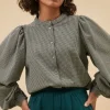 By bar Blouses*rikki small check blouse | small check