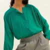 By bar Blouses*saar blouse | bright green